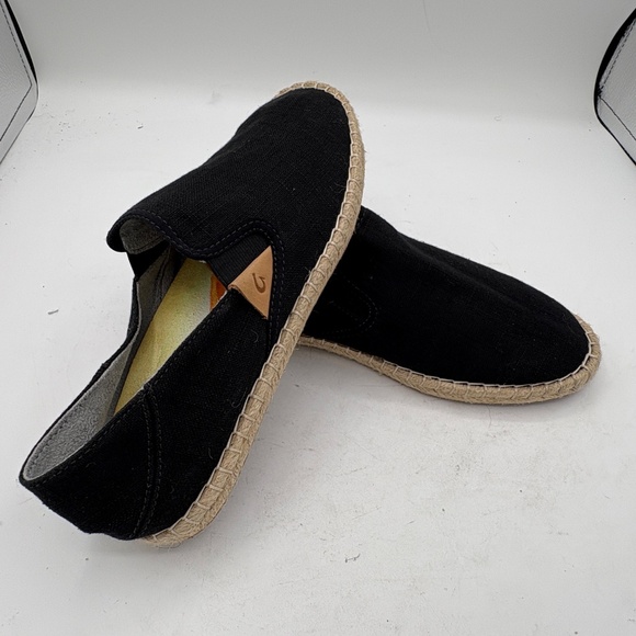 Olukai Kaula Pa\'a Kapa Convertible Espadrille Shoes Women’s 8.5 Black Slip Slide main image 8